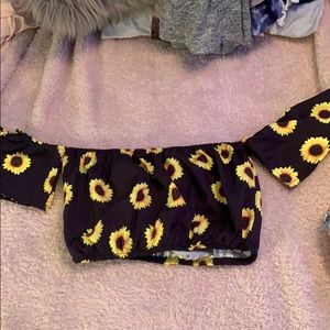 crop top sunflower shirt